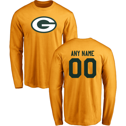 Men Green Bay Packers Design-Your-Own Long Sleeve Custom NFL T-Shirt